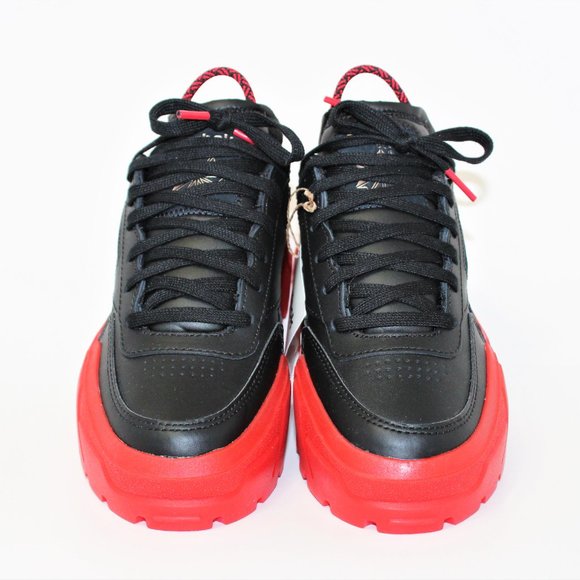 Reebok x Cardi B Club C Woman's Leather Black&Vector Red Platforms Women's 3.5 - Picture 3 of 11